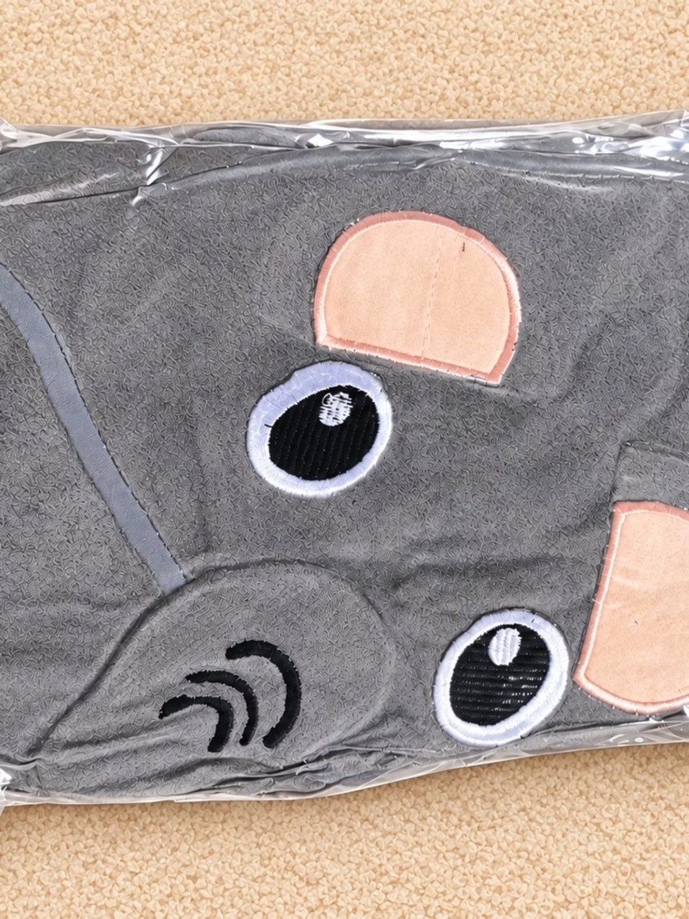 Gray Elephant Hooded Kids One-Piece